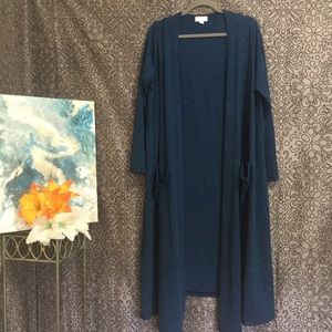 LuLaRoe Sweaters - LulaRoe Navy Blue - Black striped duster LuLaRoe Sweaters - LulaRoe Navy Blue - Black striped duster